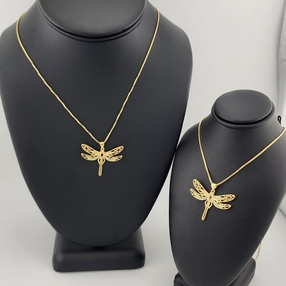 Last One Brand New Multi Colored DragonFly Necklace - Picture 4 of 12